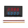 Medidor Digital de Corrente e Tensão DC com LED Vermelho e Azul DC0-200V/10A Cabeça de Amperímetro com Display Duplo de 4 Dígitos