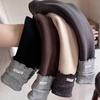 Leggings Grises Gruesos de Moda Versátiles con Forro de Felpa para Niñas Otoño e Invierno Transfronterizos Pantalones Calcetines Holgados para Bebé