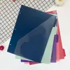 Pantalones de PP con Bolsillo de Solapa Índice Transparente Colorido Etiqueta Insertable Divisor de Hojas Sueltas Bolsa de Archivo de Tres Agujeros de Cinco Colores