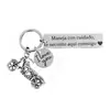 Chaveiro de Motocicleta Placa de Metal Coração Criativo Casal Pingente de Carro Palavras de Amor em Espanhol
