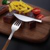 Creativa Cubertería Occidental de Acero Inoxidable Coreana Imitación Mango de Madera Cuchillo y Tenedor Cuchara Juego Hotel Occidental Cuchara Tenedor Postre