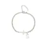 Pulsera de acero inoxidable con cruz, bestseller transfronterizo europeo y americano, pulsera simple unisex, joyería hip-hop para el día a día