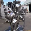 Escultura de Elefante Espelhada em Aço Inoxidável Desenho Animado Personalizado Brinquedo Tendência Figura Popular em Shopping Center Ponto de Fotos Peça Decorativa de Exibição