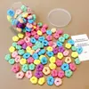 Elástico de borracha alta cor anel de toalha crianças e meninas rabo de cavalo lata corda de cabelo simples acessórios de cabelo corda para cocar cocar