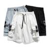 Novedad Verano Tendencia Pantalones Cortos para Hombre Estilo Coreano Juvenil Modernos Holgados Pantalones Deportivos Color Sólido Cordones Holgados Pantalones Casuales