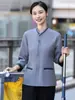 Limpieza Ropa de Trabajo Manga Siete Octavos Limpiador de Habitación de Hotel Tía Ropa Uniforme Verano Personalizado Logotipo Bordado