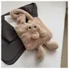 Moda Outono e Inverno Bolsa de Ombro de Pelúcia Urso Teddy 2026 Nova Grande Capacidade Estilo Fofo Fresco Bolsa Tote para Meninas