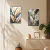 Sala de estar Vestíbulo Pintura Decorativa de Hojas Pintura Colgante Pasillo Dormitorio Mural Decoración de Pared de Fondo de TV Pintura al Óleo Stock Disponible