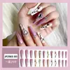 Dicas de Unhas com Pedras de Diamante Mais Vendidas no Tiktok, Arte de Unhas, Adesivos de Unhas Postiças, Unhas Longas Usáveis Feitas à Mão de Alta Qualidade Atacado