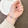 Nuevo Pulsera de Oro Arena de Vietnam Alto Sentido Color Esmalte Goteo de Aceite Mariposa Pulsera Marea Nacional Joyería de Larga Duración Sin Caída Suministro
