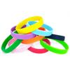 Patrón de color de texto impreso logotipo letras en relieve funda de silicona para taza para adulto anillo de goma pulsera
