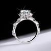 Anillo de Plata Esterlina S925 productos genuinos Diamante Moissanita Estrella Anillo de Pareja Chica Propuesta de Matrimonio para Enviar a la Novia