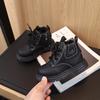 2025 Inverno Novo Botas Clássicas Quentes para Menino Botas de Couro Espessas para Menina Botas de Algodão Infantil Forradas com Lã Antiderrapante