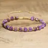 Pulsera Tejida Ajustable de Piedra Emperador Amorosa de Colores Naturales Exquisita Pulsera para Mujer Pulsera de Meditación Joyería