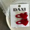 Año Nuevo Rojo Amor Lazo Fresa Infantil Pasador Diadema Par Pasador Pinza Lateral Goma