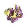 Adornos de Triceratops Alado Impresos en 3D, Cuatro Piezas Móviles, Llavero Colorido, Adornos de Dragón, Cambia de Color Noctilucente