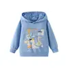 Sudadera con capucha para niño estilo europeo y americano, otoño e invierno 2026, estampado divertido de dinosaurio de dibujos animados, prenda superior tipo pullover para niños pequeños