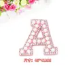 Pegatinas de Letras del Alfabeto Inglés con Pedrería, 6 Cuentas de Perla Grandes con Letras, 26 Letras Pequeñas con Pedrería, Accesorios para Joyería DIY