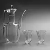 Tetera de Vidrio Transparente Imitación Dinastía Song para Llevar, Tetera para Té Verde, Tetera de Vidrio Resistente al Calor Tetera de Concubina Imperial, Tetera Retro para Hervir Agua, Tetera de Mano de la Dinastía Song