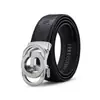 Cinturón para hombre de alta gama con hebilla automática de aleación, cinturón de piel de vaca repujada para hombre, cinturón sencillo casual para hombre, cinturón para pantalón de hombre listo para la venta