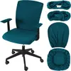 Conjunto de 4 Peças de Capa para Cadeira de Escritório Milk Silk Transfronteiriça, Capa para Cadeira de Computador, Capa Removível e Lavável para Braço, Capa Elástica Espessada para Cadeira