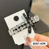 Brillante Clip de Pinza Bb Resistente con Pedrería Moda Lazo de Puntos Clip para Flequillo Peineta Lateral Exquisita de Gama Alta Clip para el Cabello
