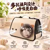 Cápsula espacial portátil para animais de estimação, bolsa de transporte para gatos, bolsa de mão com alça de ombro, mochila para atividades ao ar livre, bolsa para gatos com múltiplos furos ventilados e respiráveis