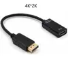 Cable de Alta Definición Adaptador de Cable Displayport a HDMI Grande Dp a HDMI Hembra Chapado en Oro Cable de Conexión 1080P 4K
