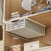 Cesta colgante tipo cajón debajo del armario, Estante de capas de almacenamiento de ropa de hierro, Partición organizadora de ropa para colgar en el hogar que ahorra espacio