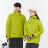Chaqueta Hardshell 3 en 1 Estilo Montaña para Hombres y Mujeres, Cortavientos e Impermeable con Costuras Selladas, Abrigo de Moda para Exteriores, Montañismo y Senderismo
