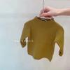 [em estoque Roupas de Outono e Inverno para Meninos e Meninas Suéter de Tricô Meia-gola Suéter de Malha Canelada Novo de Outono para Bebê Estilo Ocidental