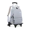 Mochila 2026 Novo Modelo de Mochila Escolar com Rodinhas e Impressão Personalizável para Alunos do Ensino Fundamental e Médio, Protetora da Coluna, Quente Venda Transfronteiriça