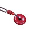 Colgante de cinabrio natural de alto contenido al por mayor, arena dorada púrpura, superficie transparente, hebilla de seguridad, regalo de cumpleaños, collar con mantra de seis palabras
