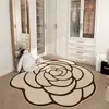 Alfombra Redonda Transfronteriza, Resistente a las Manchas y Fácil de Cuidar, Alfombra para Sala de Estar, Tapete para Piso de Silla de Computadora, Tapete de Cristal de Terciopelo para Piso de Estudio en Casa