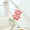 Orquídea Phalaenopsis de crochê finalizada com botões, buquê de fios, flores artificiais feitas à mão, decoração de casa, arranjo floral presente