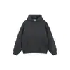 430g Ropa para Hombre 2026 Otoño/Invierno Peso Pesado Marca Americana de Moda Color Sólido Sudadera con Capucha Suelta Conjunto de Sudadera con Forro de Terciopelo Hombre