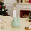 Portavelas Conejo de Pascua Molde de Silicona Base para Velas de Aromaterapia DIY Molde de Yeso de Conejo