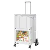 Carrito de Camping y Picnic Plegable de Doble Capa, Carrito de Compras para Supermercado y Hogar, Carrito Pequeño de Arrastre, Carrito de Arrastre Manual