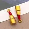 8 Aço Inoxidável Esmalte Lado Único Gotejamento de Óleo Bolsa Artificial Batom Pingente Pulseira DIY Colar Acessórios de Joias