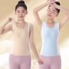 Colete Térmico Feminino com Protetor de Peito e Barriga para Outono e Inverno, Adequado para a Fase de Desenvolvimento Infantil