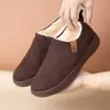 Estilo Más Vendido de Otoño e Invierno: Zapatos de Moda Cálidos con Forro de Felpa para Hombres de Mediana Edad y Mayores, Zapatos de Algodón Antideslizantes de Suela Blanda, Zapatos de Algodón para Hombre con Forro de Felpa y Engrosados