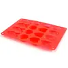 Bandeja de Hielo de Silicona de 16 Piezas Molde para Chocolate Oso Corazón Redondo Forma de Concha Mini Molde para Pastel