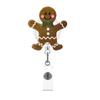 Novo 2023 Natal Acrílico Glitter Boneco de Neve Sino Clipe Telescópico Botão de Identificação Fosco Insígnia Rolo