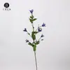 Venda direta da fábrica: Arranjo floral estilo linha de flor de trepadeira clematite de ramo longo, design de casamento violeta artificial