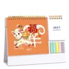 Calendario de Escritorio con Notas Adhesivas Personalizables Creativas 2027, Calendario de Plan de Registro de Autodisciplina con Dibujos Animados del Año de la Oveja, Decoración de Escritorio para Oficina Corporativa