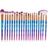 Set de 20 Brochas de Maquillaje con Mango de Diamante Transfronterizo, Brochas para Ojos, Varios Colores, Descuento por Volumen, Portátil, Más Vendido Transfronterizo