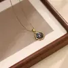 Novo Colar Geométrico Irregular em Aço Inoxidável com Pingente em Forma de Sol Cross-Border para Mulheres com Pingente Liso Banhado a Ouro 18K Que Não Desbota