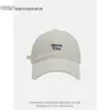 Boné de Baseball Bordado com Letra Simples Estilo Coreano para Mulheres, Primavera e Verão, Circunferência da Cabeça Grande, Chapéu de Sol Casual Versátil