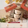 Regalos Pequeños Prácticos para Otros, Vajilla de Cerámica, Juego de Bol y Palillos, Caja de Regalo, Regalos para Empleados de Eventos de Apertura, Recuerdos