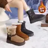 Botas de Algodão Dobráveis de Inverno 2026 Botas Curtas Cano Curto Fivela de Cinto Botas de Neve Femininas Quentes Podem Ser Usadas de Duas Maneiras Pelúcia Moda Solado Grosso